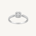 Bague de Fiançailles Rosace Or blanc