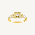 Bague de Fiançailles Florale Or Jaune