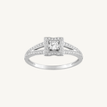 Bague de Fiançailles Florale Or Blanc