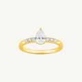 BAGUE DE FIANÇAILLES POIRE OR JAUNE