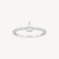 BAGUE DE FIANÇAILLES POIRE OR BLANC