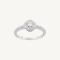 BAGUE DE FIANÇAILLES PÉTALE OR BLANC