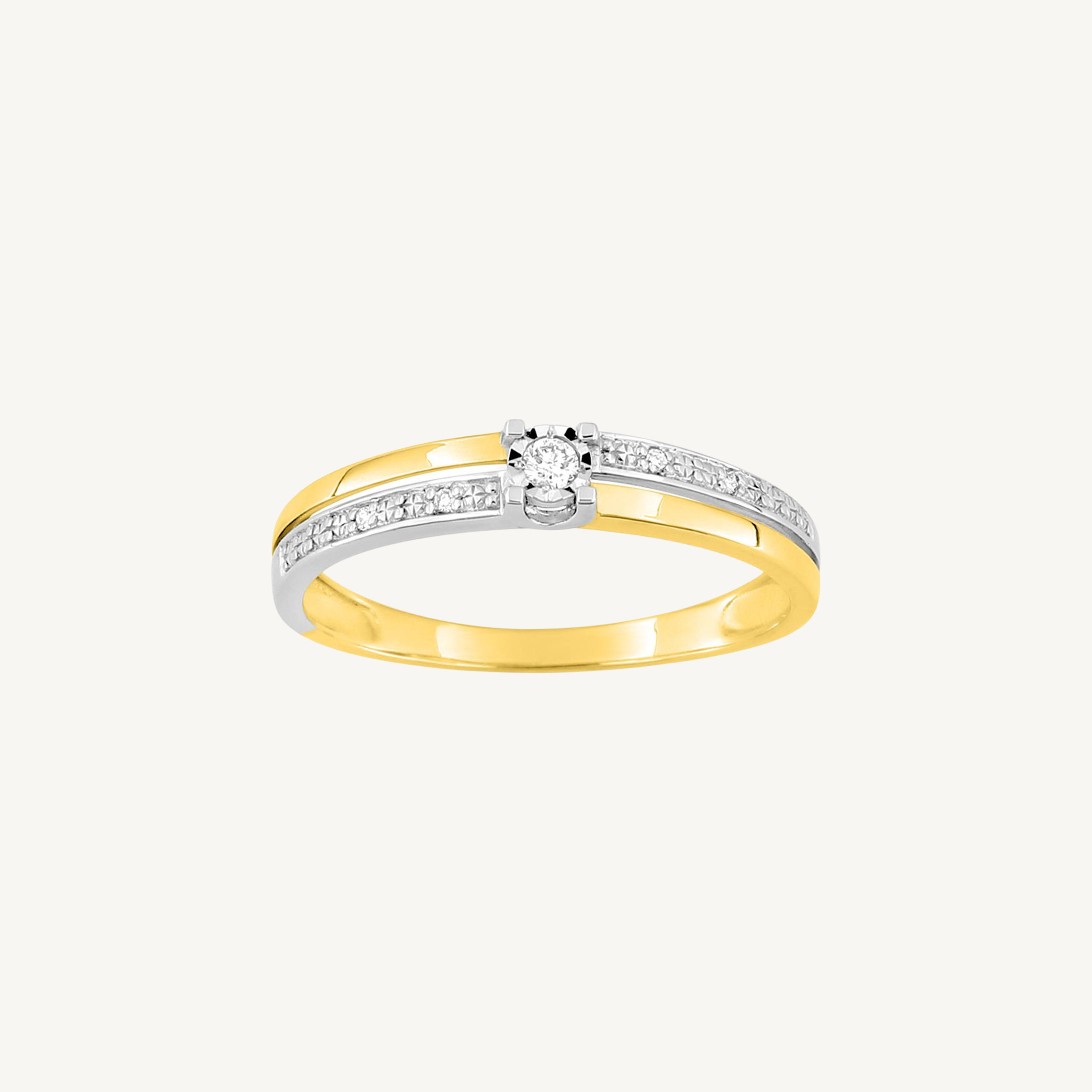 BAGUE DE FIANÇAILLES UNION BICOLORE