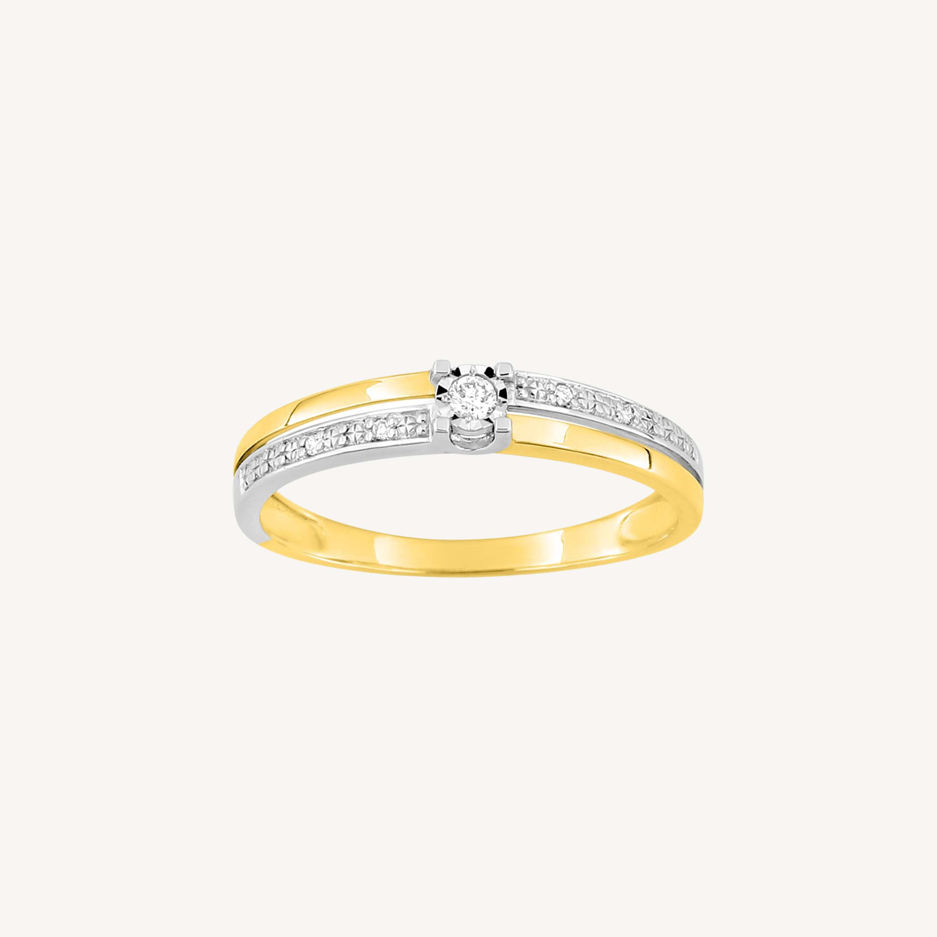 BAGUE DE FIANÇAILLES UNION BICOLORE