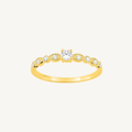 BAGUE DE FIANÇAILLES CÉLESTE OR JAUNE