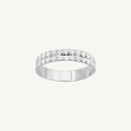 ALLIANCE DOUBLE DIAMANTÉE OR BLANC