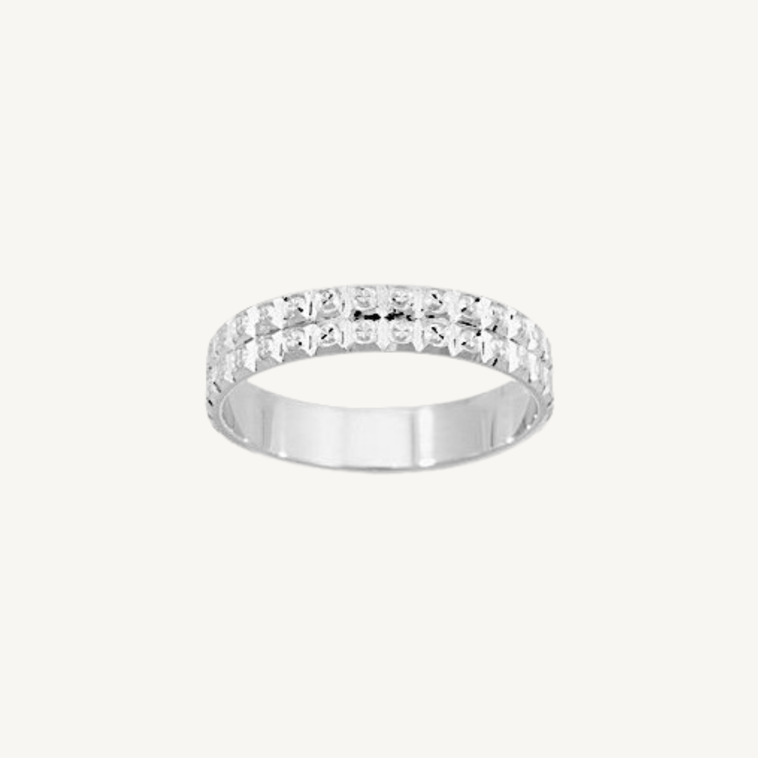 ALLIANCE DOUBLE DIAMANTÉE OR BLANC